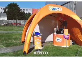  VENTO Zelt für Lotto - fertig für die Aktion im Freien.